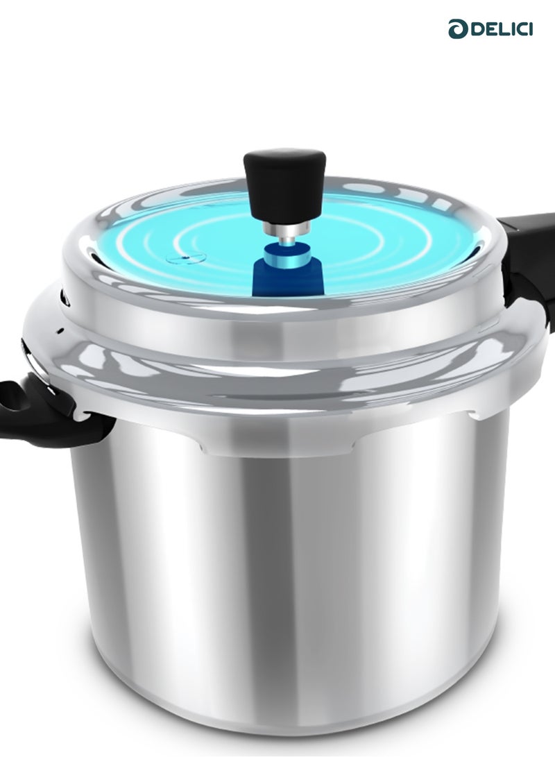 Aluminium Pressure Cooker Dripless 7 Litre – Superior Virgin Aluminium, Food Grade Rubber Gasket, Lead Free Safety Valves, Specially Designed Handle and Quality Pressure Regulator