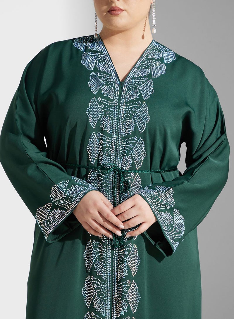 Embellished Detail Abaya With Sheila