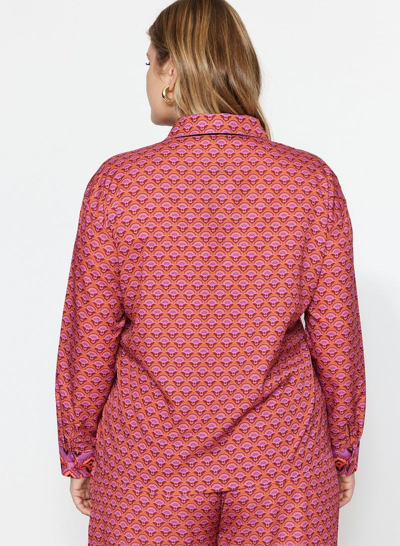 Polo Neck Printed Top