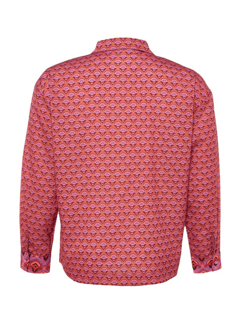 Polo Neck Printed Top