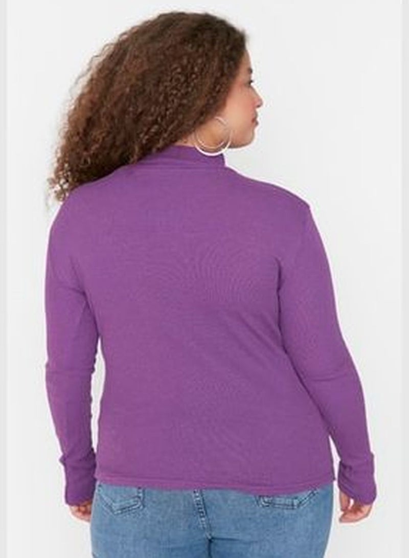 Purple Knitted Blouse