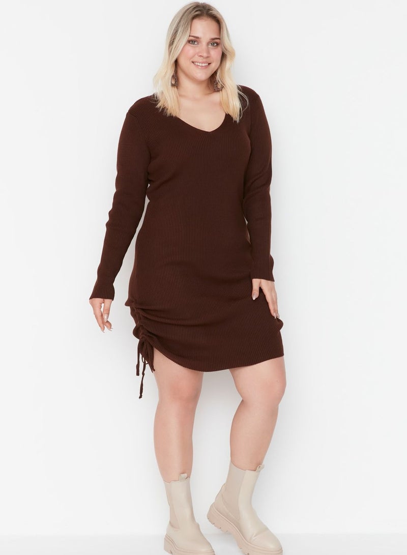 Ruched Knitted Dress
