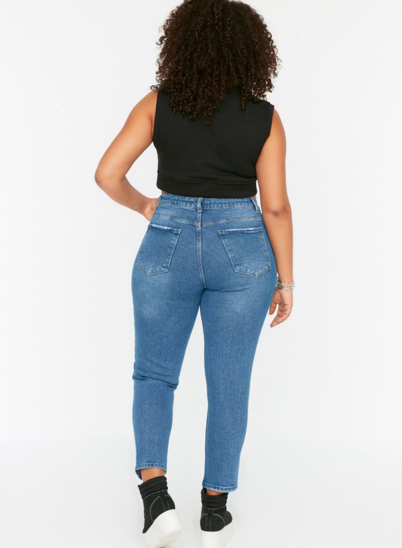 Slit Hem Skinny Jeans