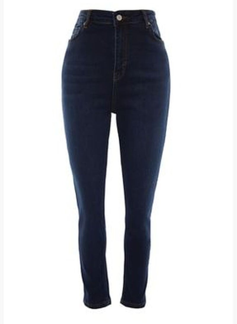 Dark Blue High Waist Stretchy Skinny Jeans