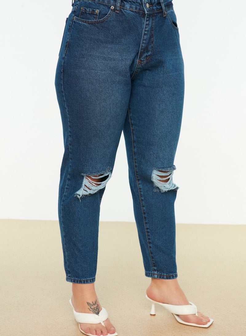 Distressed High Waist Jeans