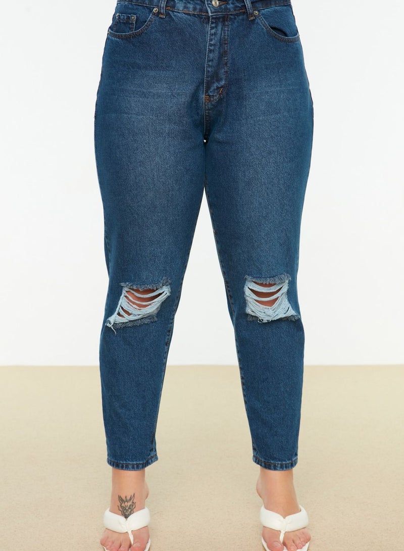 Distressed High Waist Jeans