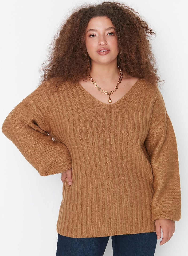 V-Neck Knitted Sweater