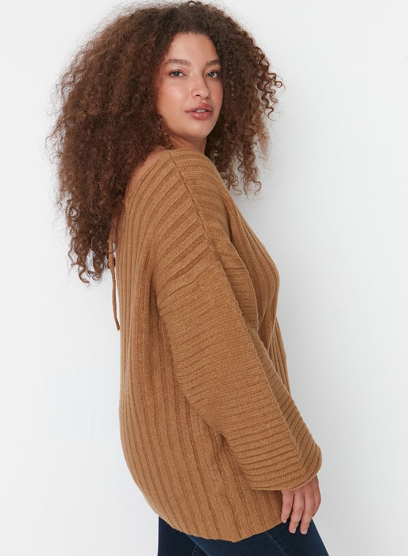 V-Neck Knitted Sweater