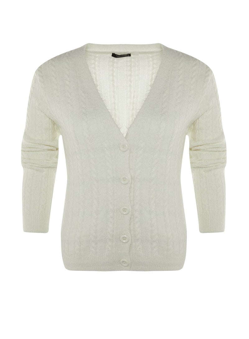 V Neck Detailed Cardigan