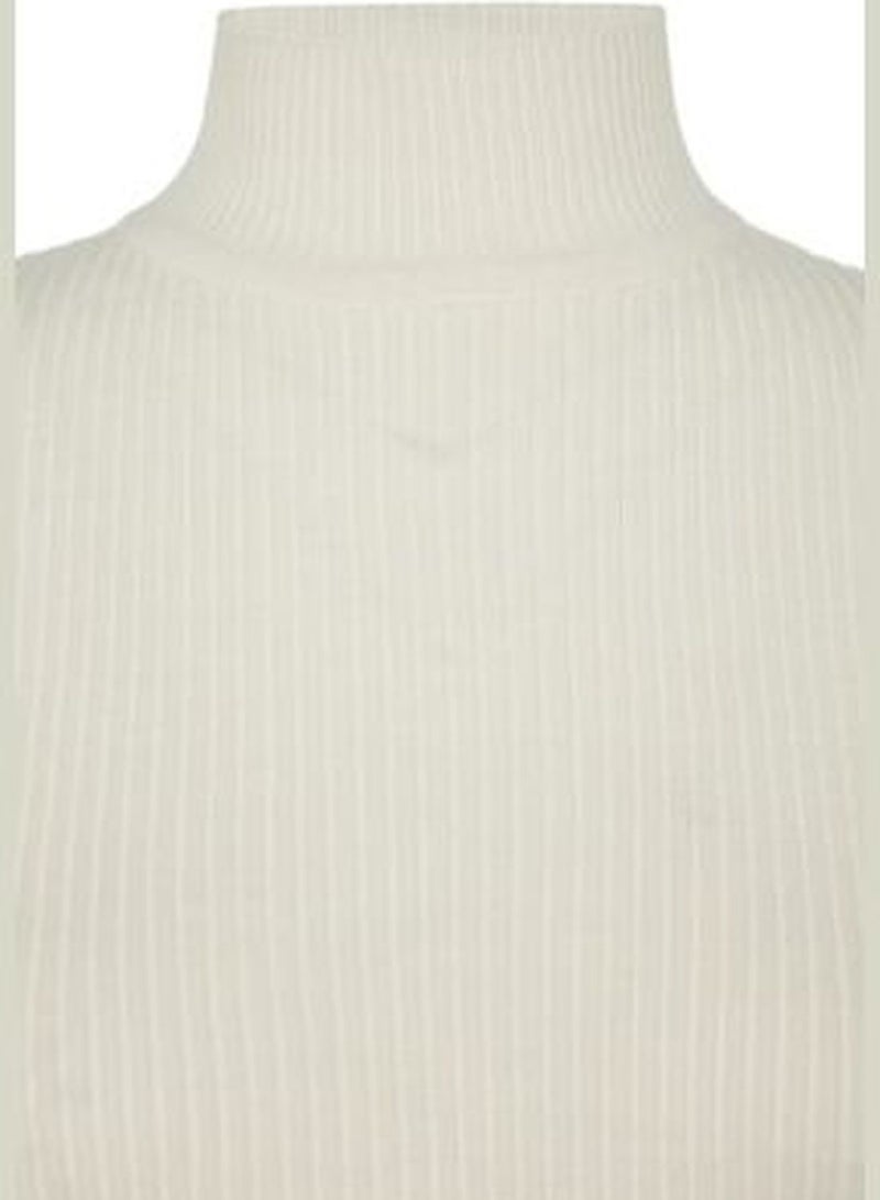 Cream Half Turtleneck Thin Knitwear Sweater TBBAW23AN00022