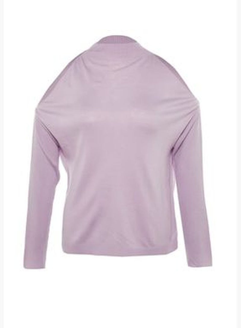 Lilac Cut Out Detailed Knitwear Sweater TBBAW23AN00025