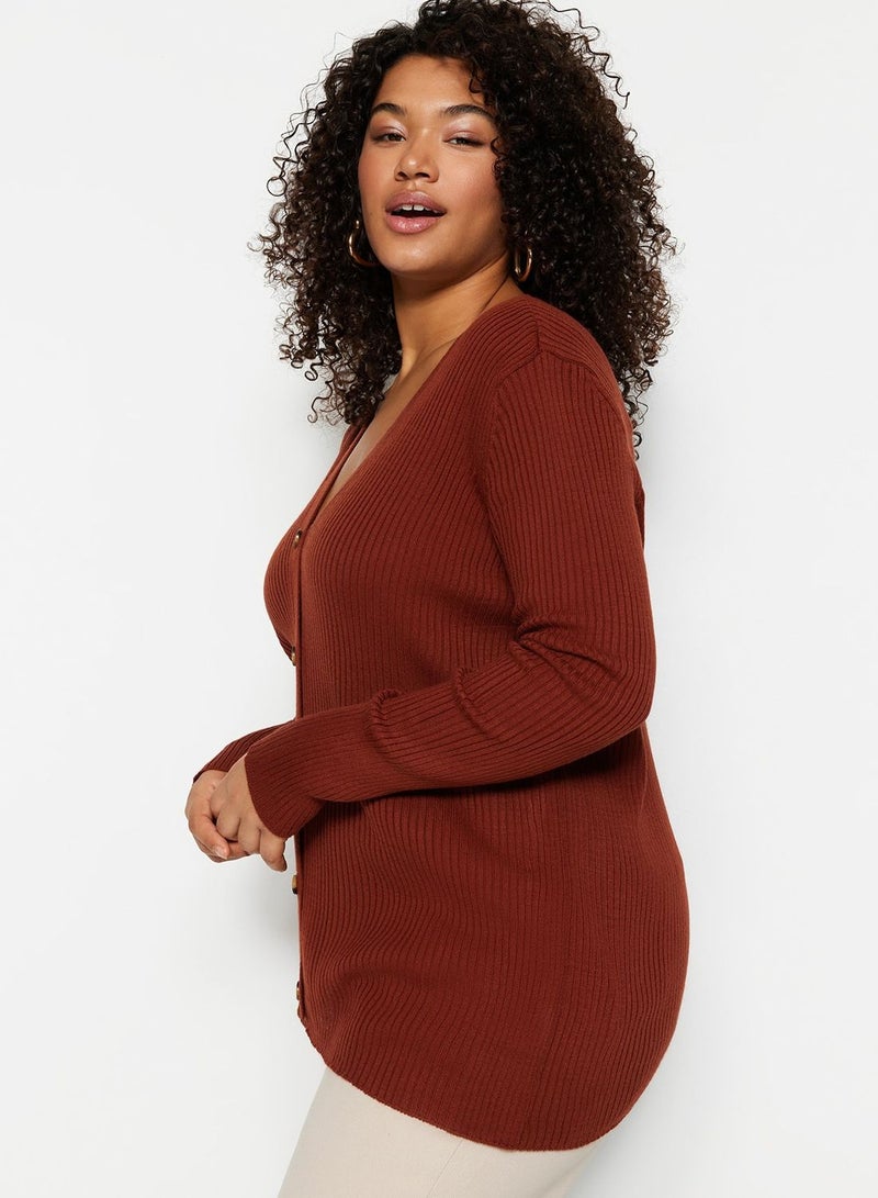 Cut Out Ribbed Cardigan