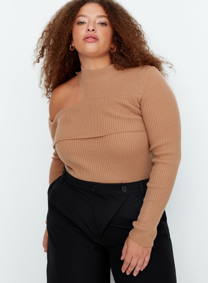 Ribbed Cut Out Sweater