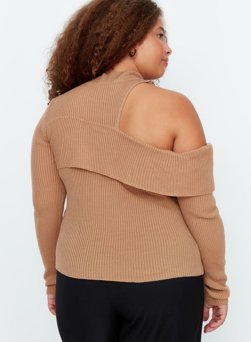 Ribbed Cut Out Sweater