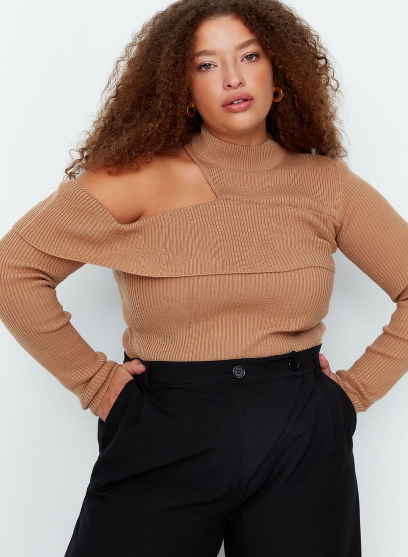 Ribbed Cut Out Sweater
