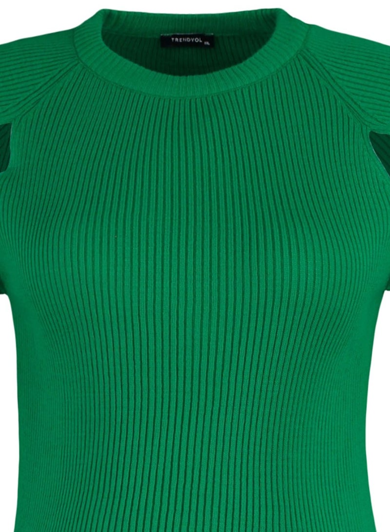 Cut Out Detail  Knitted Sweater