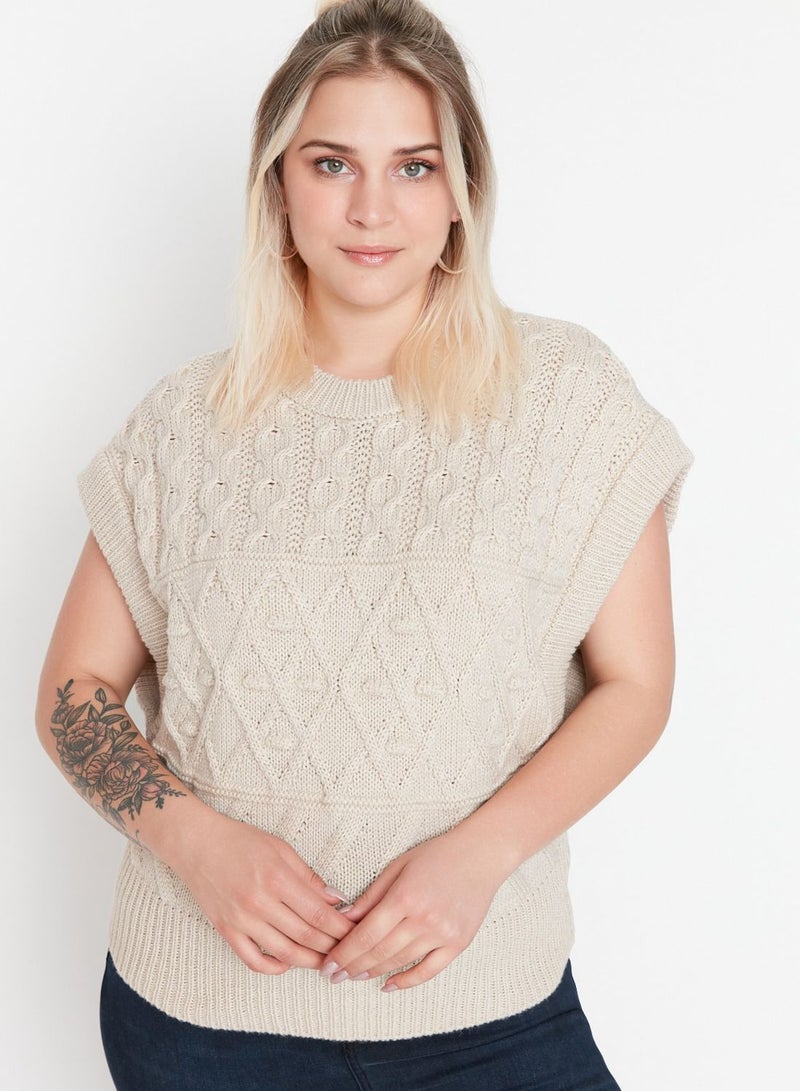 Crew Neck Knitted Sweater