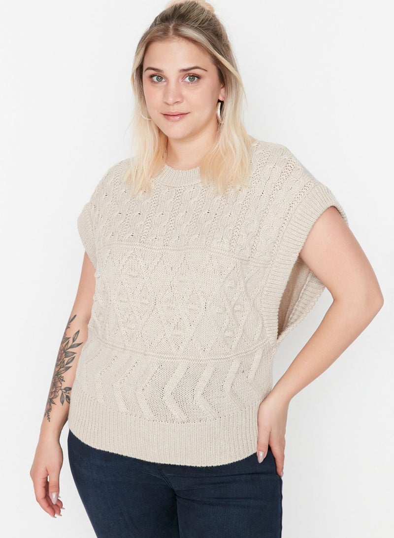 Crew Neck Knitted Sweater