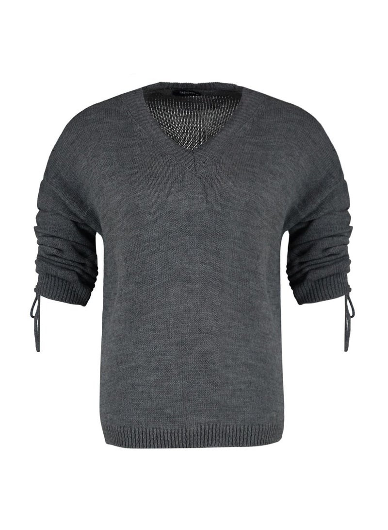 V-Neck Knitted Sweater