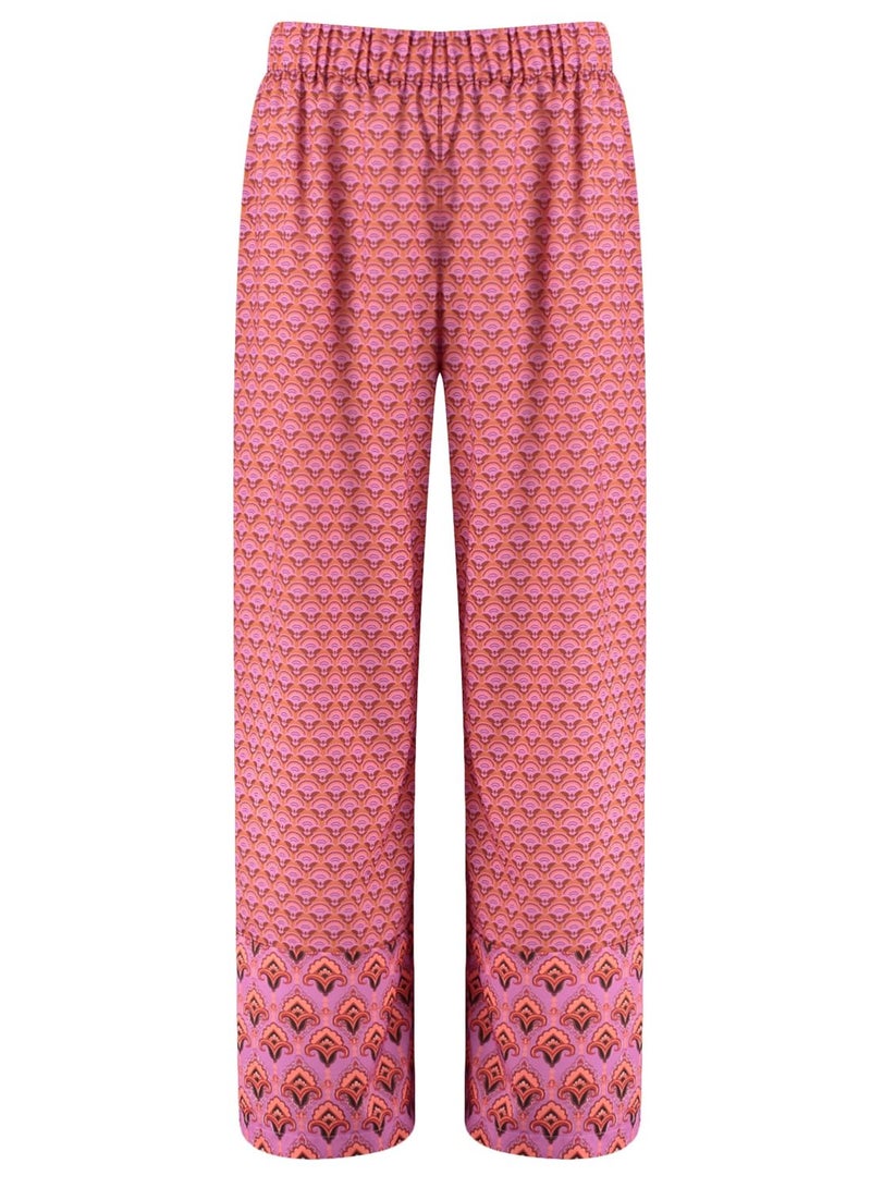 Printed Wide Leg Pants