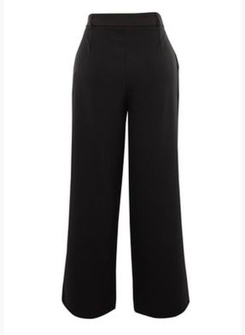 Black Wide Leg Woven Trousers TBBAW23AR00007