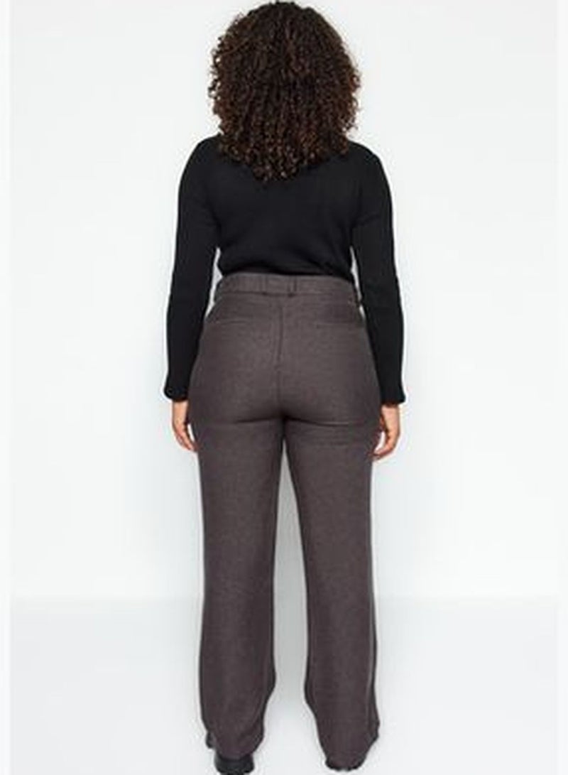 Anthracite Textured Fabric Woven Trousers TBBAW24AR00011