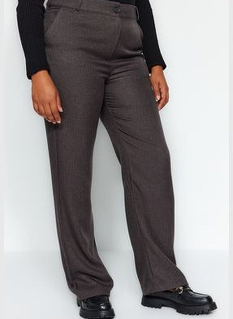 Anthracite Textured Fabric Woven Trousers TBBAW24AR00011