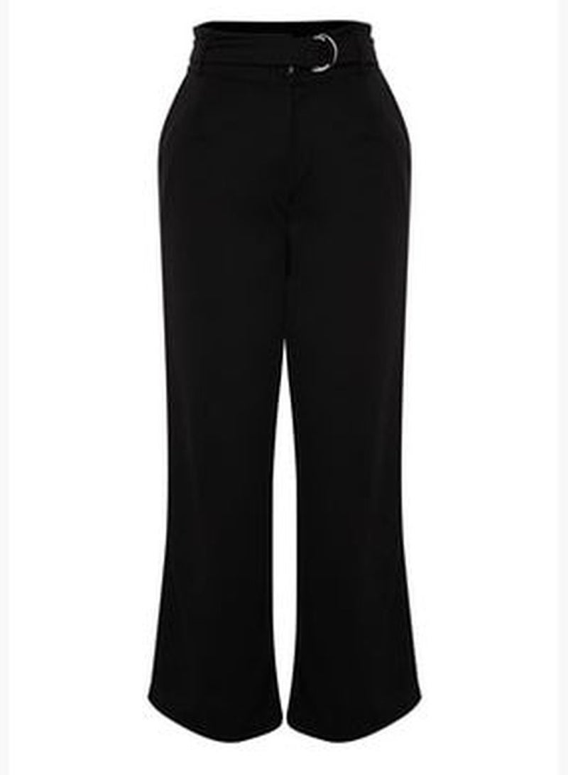 Black Belt Detailed Trousers