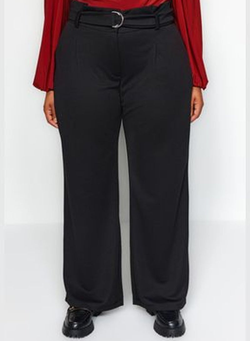 Black Belt Detailed Trousers