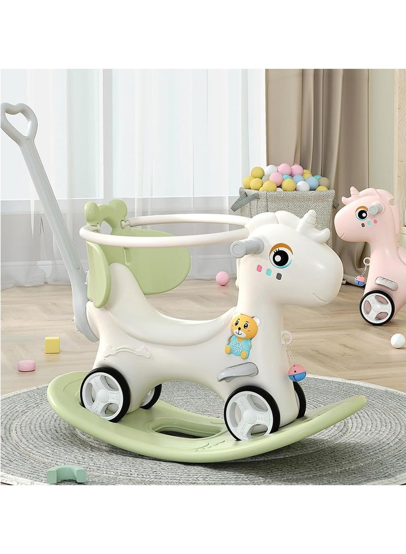 Multifunctional Baby Rocking Horse, Baby Stroller Toddler/Infant Rocker, Kid Early Education Toy