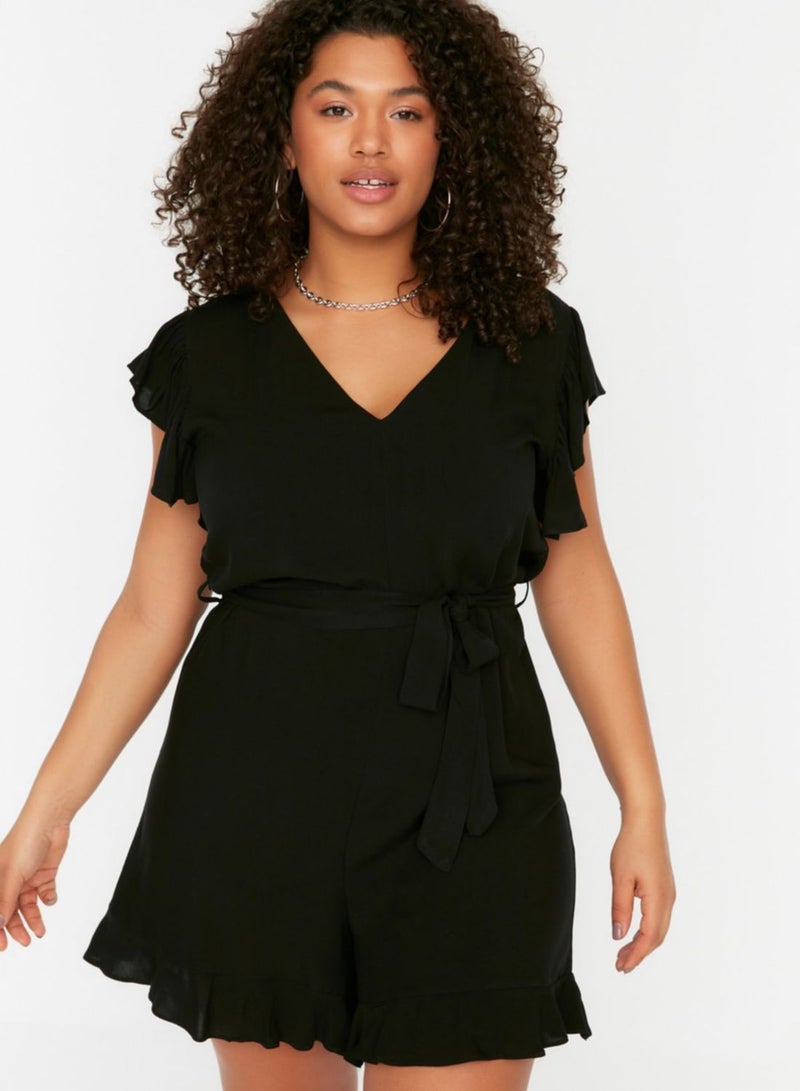 Ruffle Tie Detail Playsuit