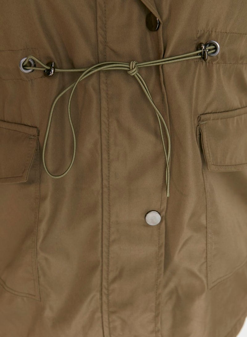 Zip Detail Hooded Jacket