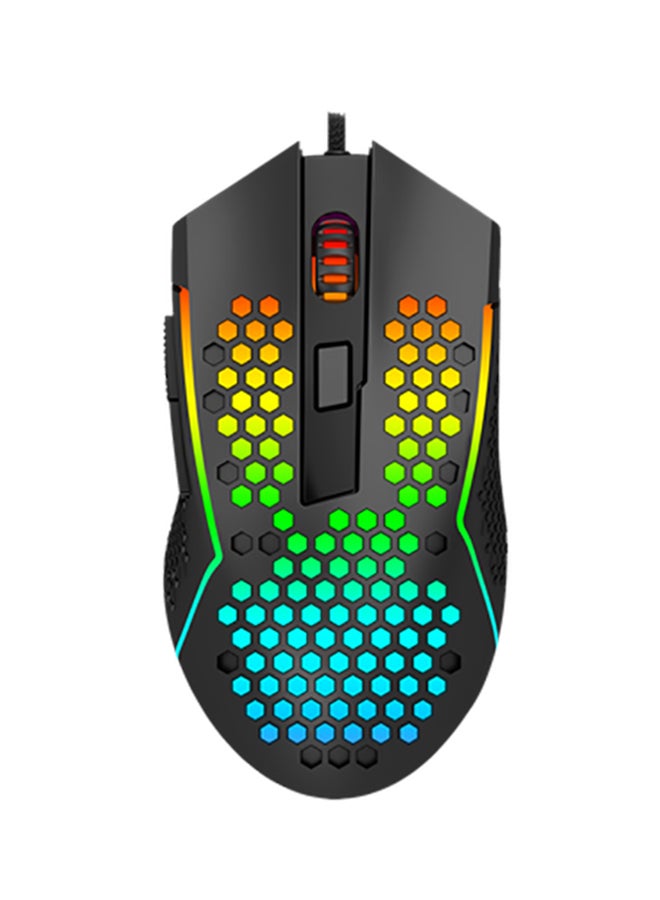 M987-K Lightweight 55g Honeycomb Gaming Mouse RGB Backlit Wired 6 Buttons Programmable with 12400 DPI
