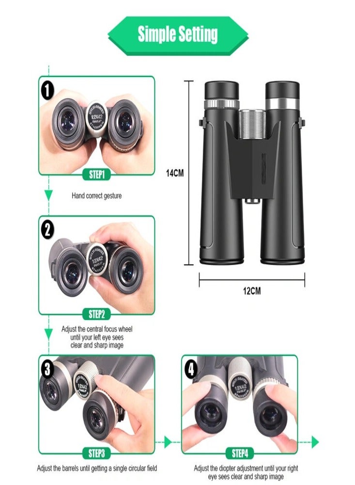 Apexel High Definition Binoculars RB12X42