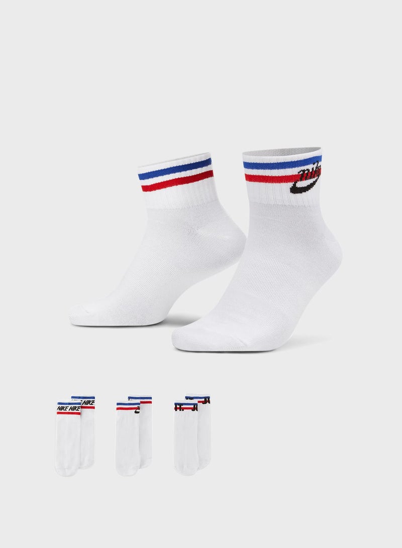 3 Pack Nsw Everyday Essential Ankle Socks