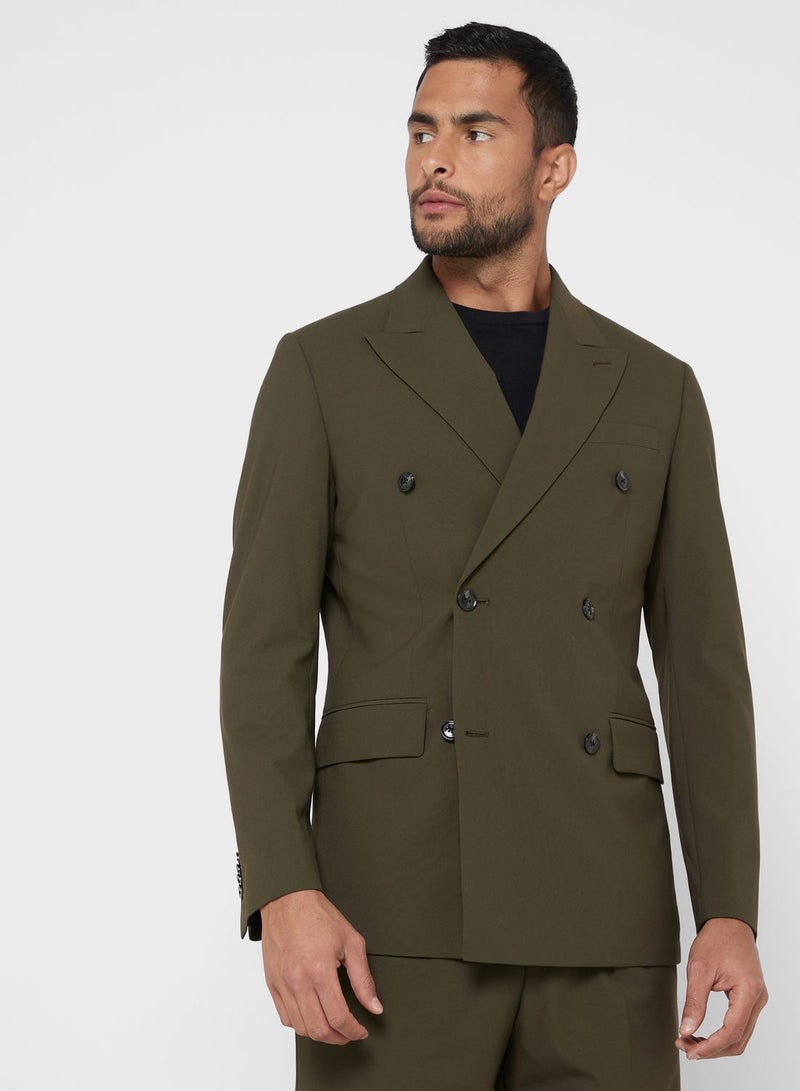 Double  Breasted Regular Fit Suit Jacket