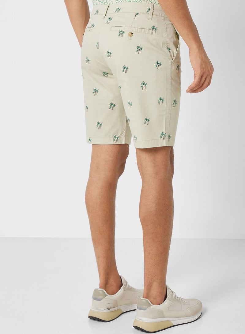 Palm Tree Printed Shorts