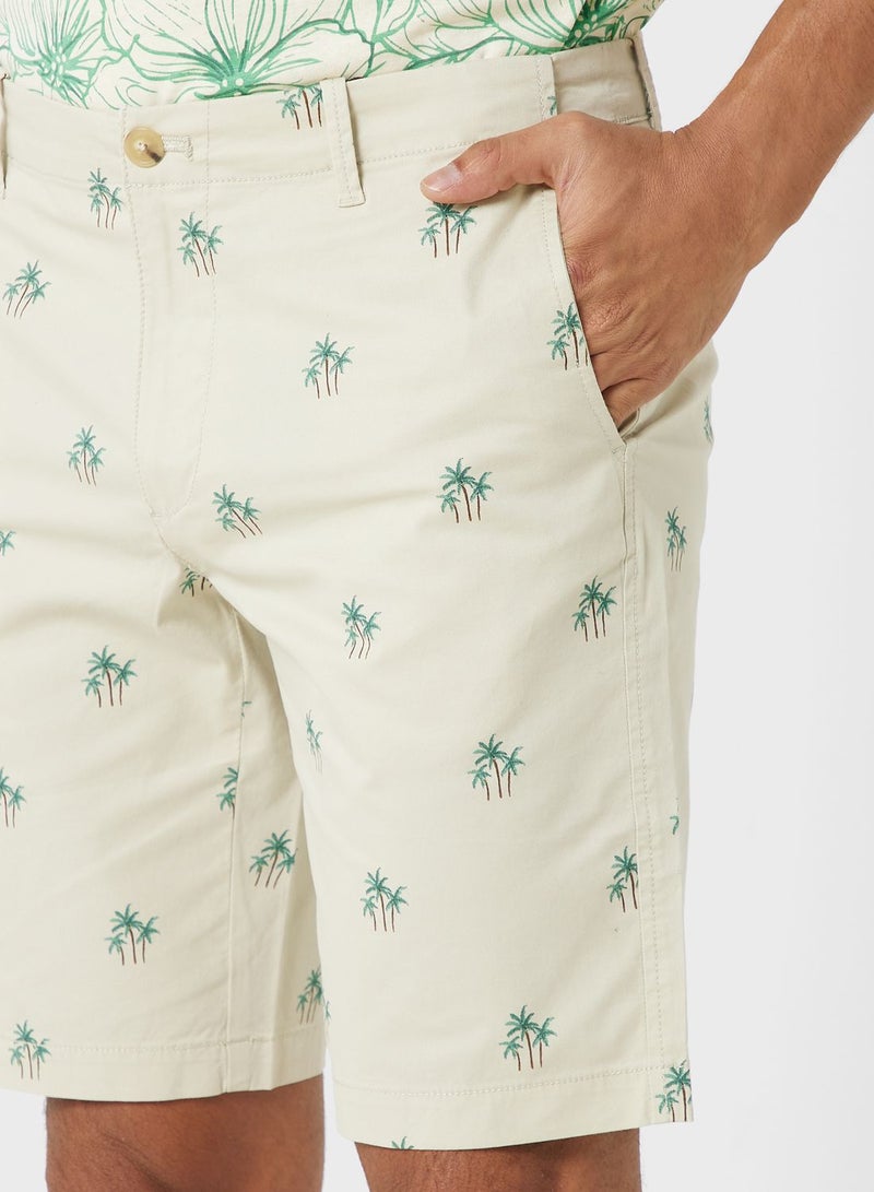 Palm Tree Printed Shorts