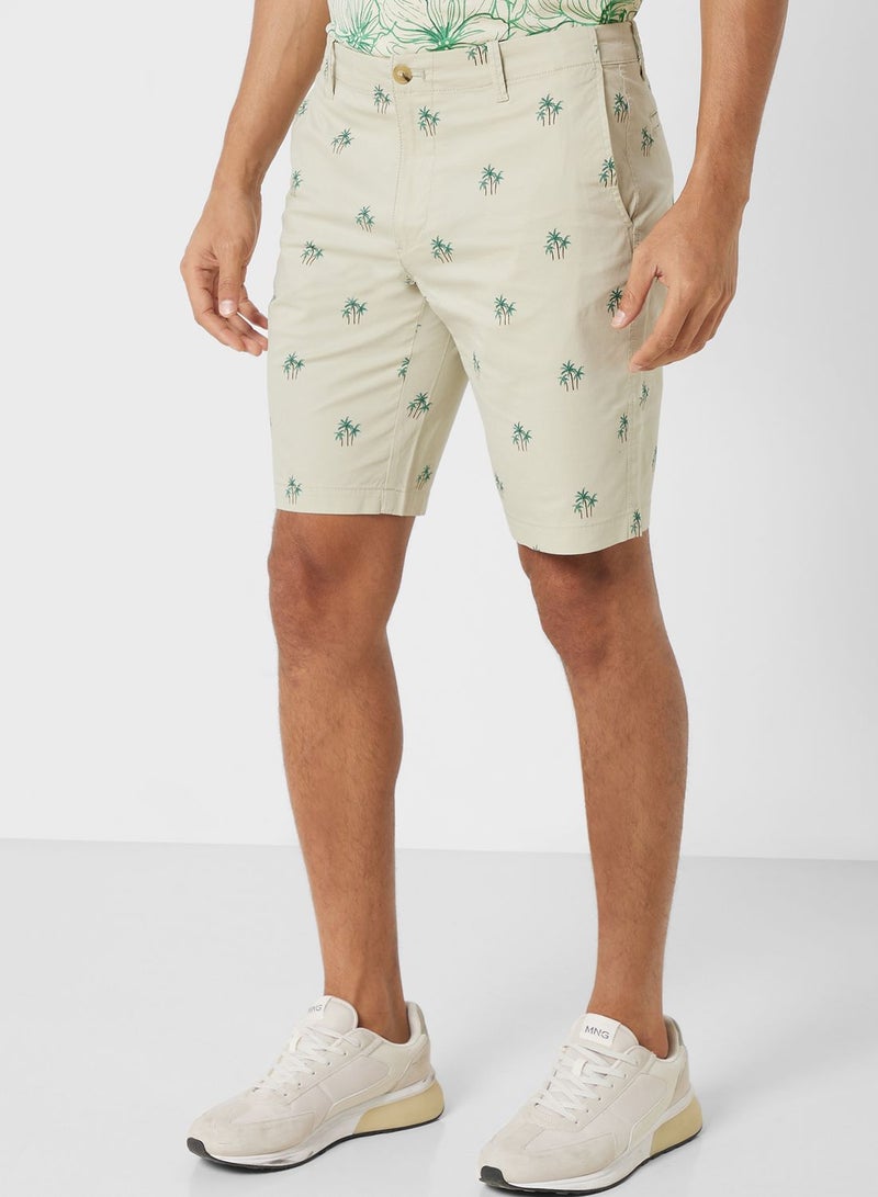 Palm Tree Printed Shorts