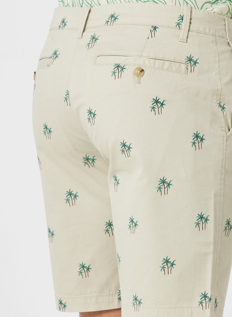 Palm Tree Printed Shorts