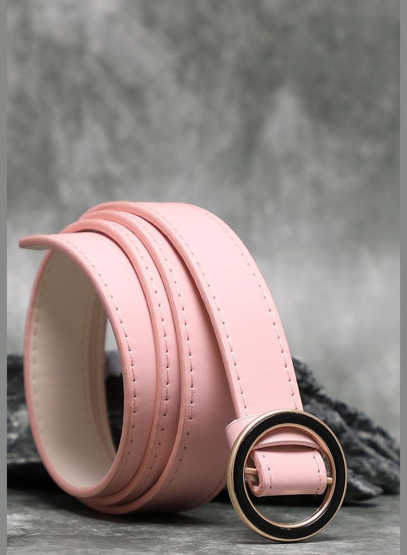 Casual Solid PU Leather Waist Belt For Women