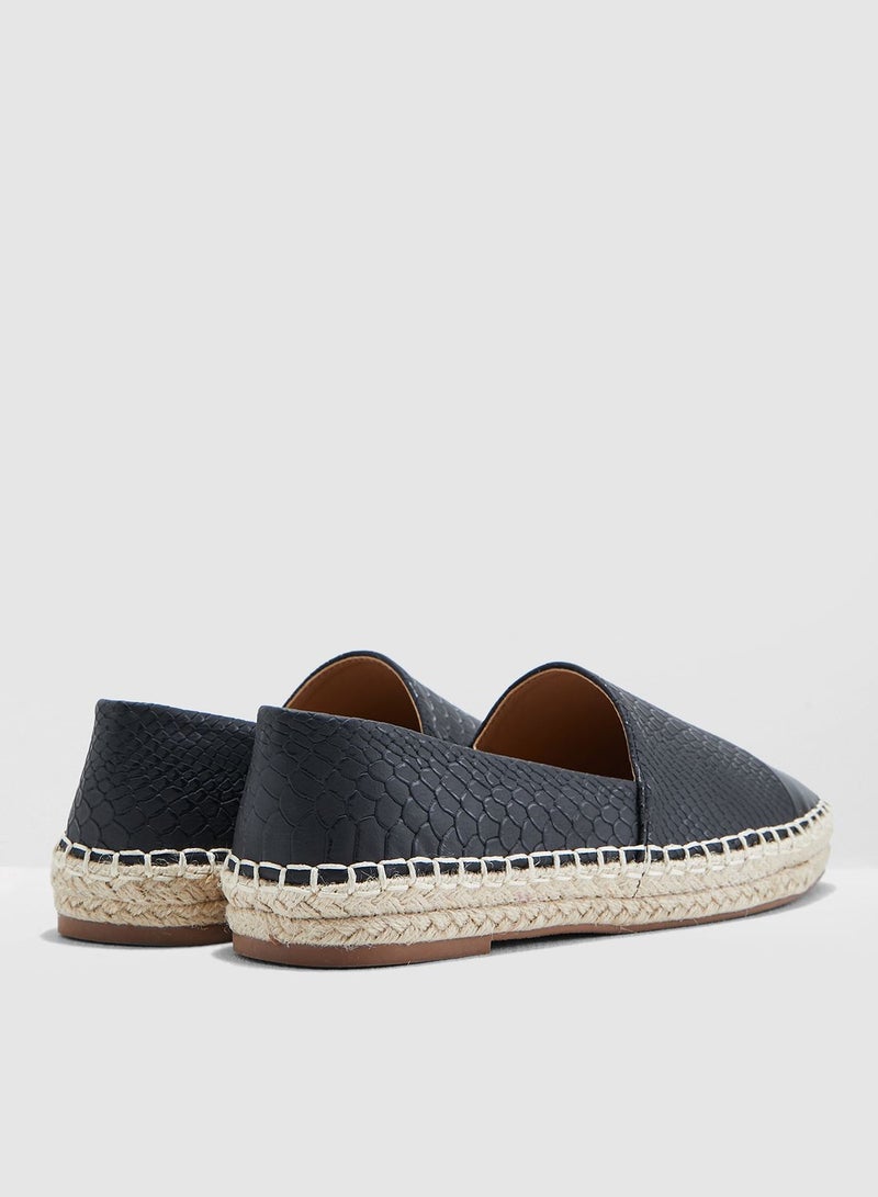 Espadrilles In Mock Croc