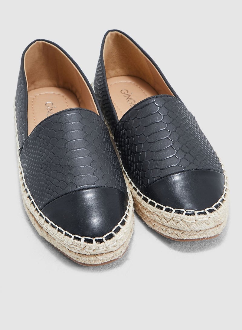 Espadrilles In Mock Croc