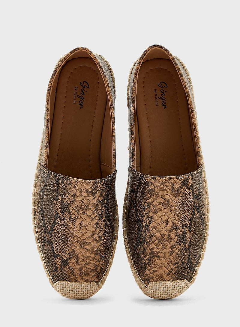 Snake Effect Espadrile