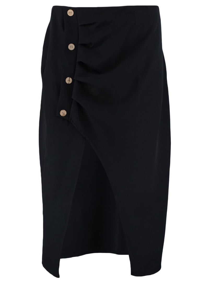 Side Split Midi Skirt