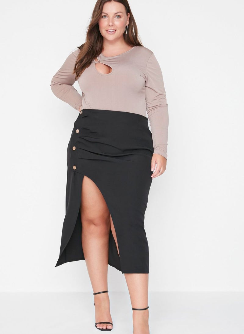 Side Split Midi Skirt