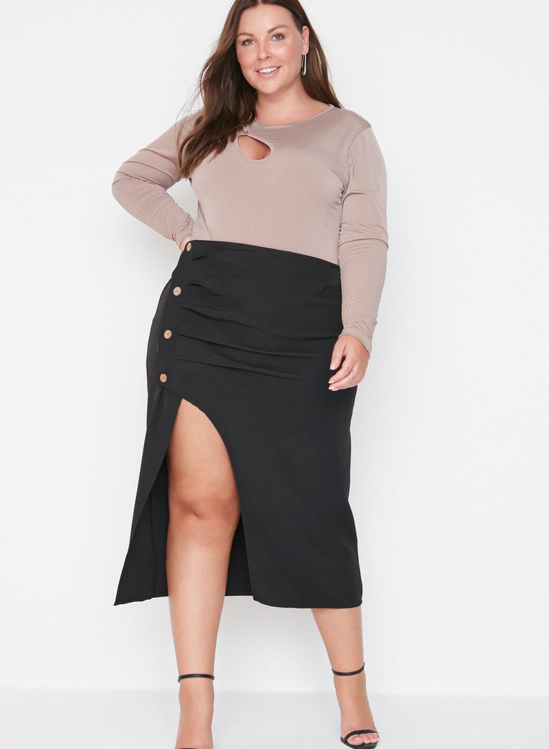 Side Split Midi Skirt