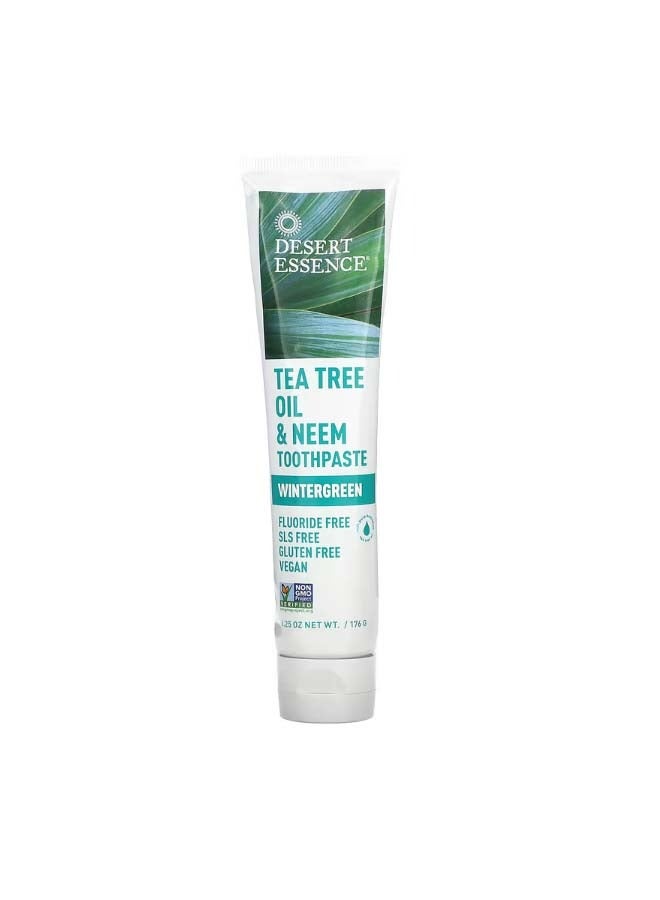 Tea Tree Oil and Neem Toothpaste Wintergreen 6.25 oz 176 g