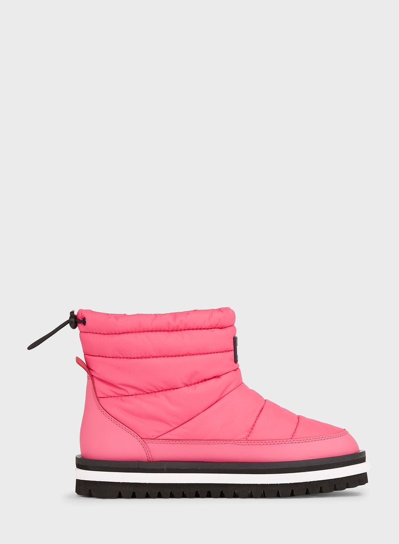 Padded Flat Ankle Boots