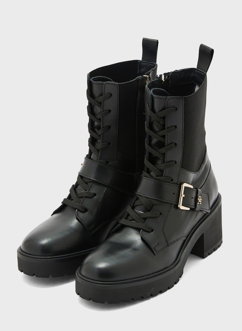 Buckle Detailed Ankle Boots
